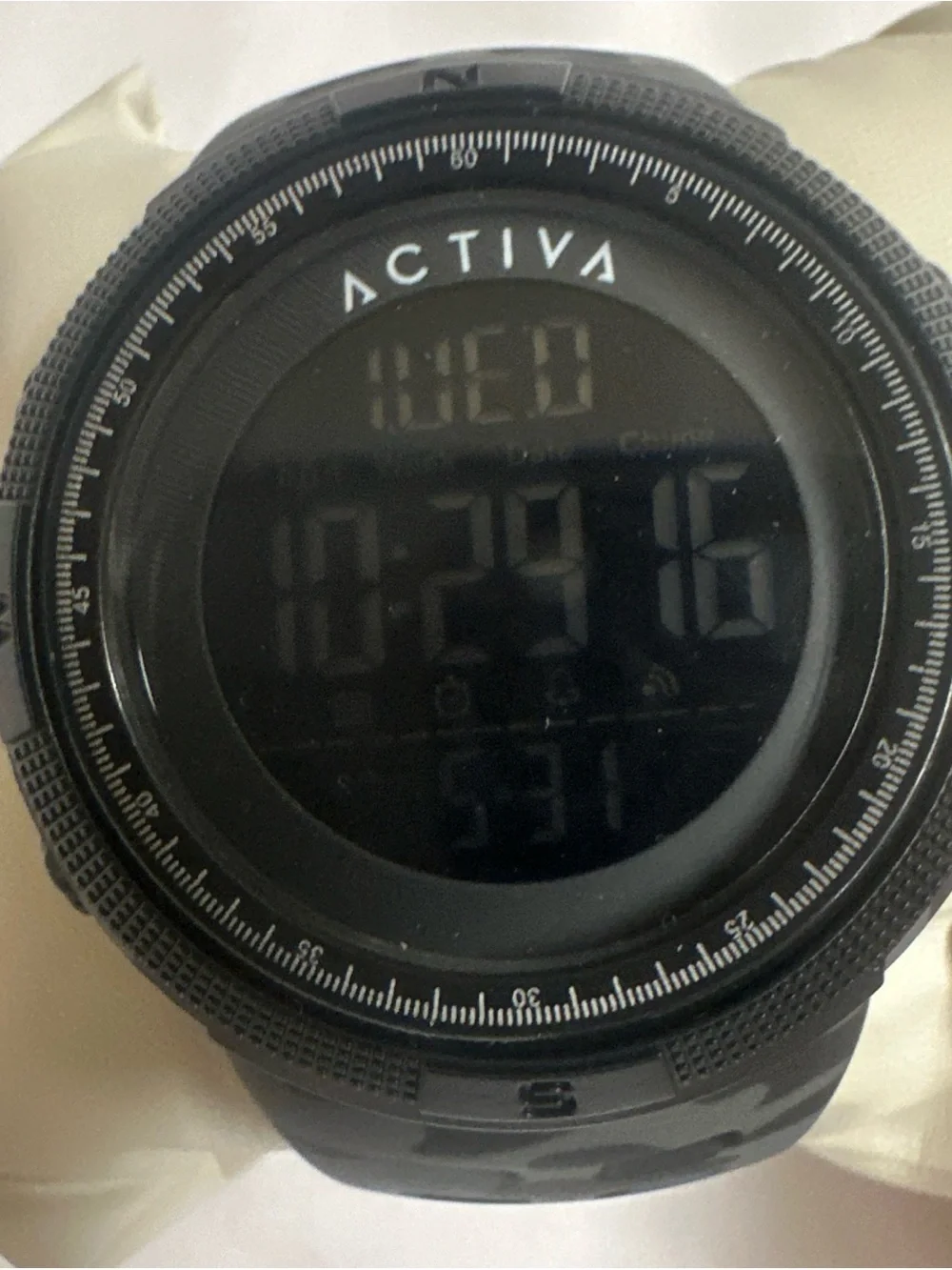 (277) Ativa Black Digital Sport Watch with LED Display